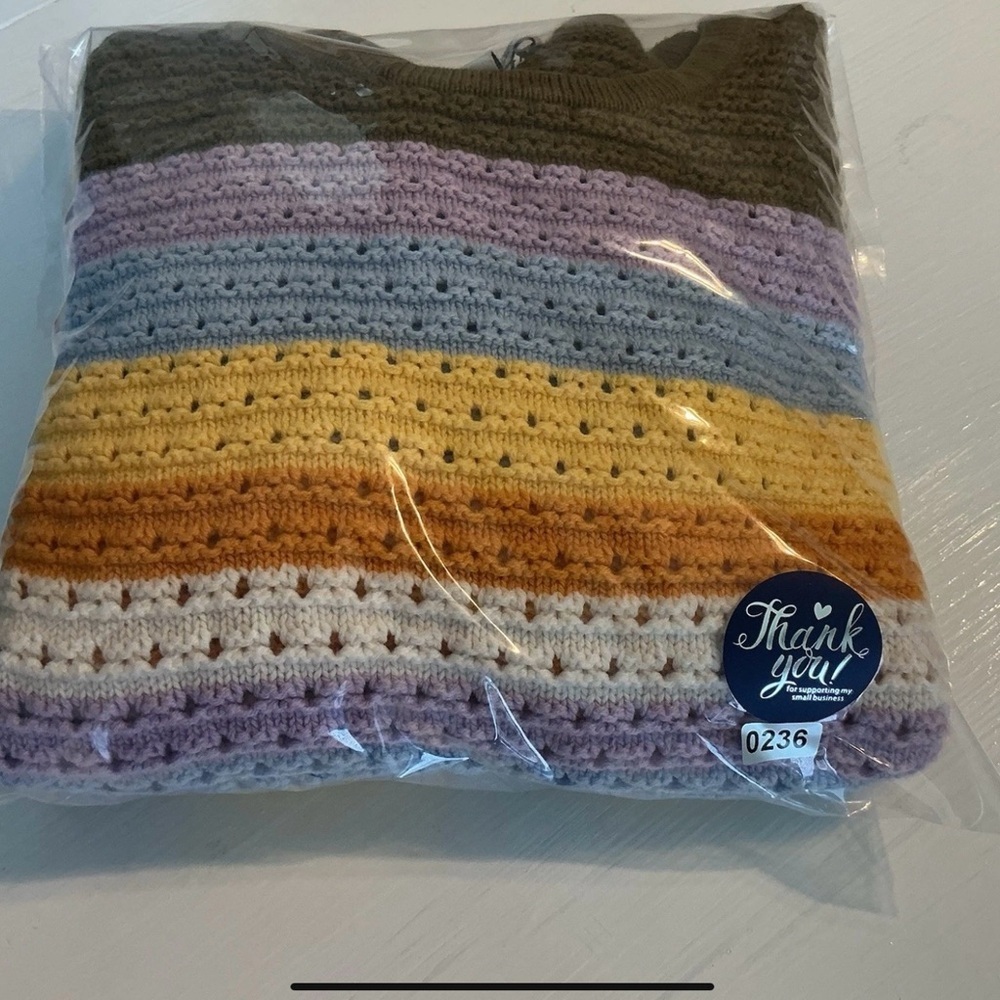 Rachel Zoe Multicolor Striped Kids Sweater